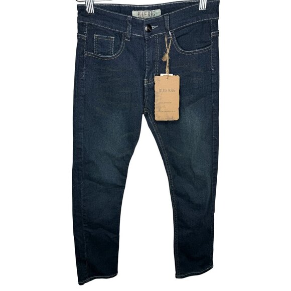 Blue Rag Girls Skinny Jeans Size 12 NWT Dark Wash Stretch Denim - Picture 1 of 8